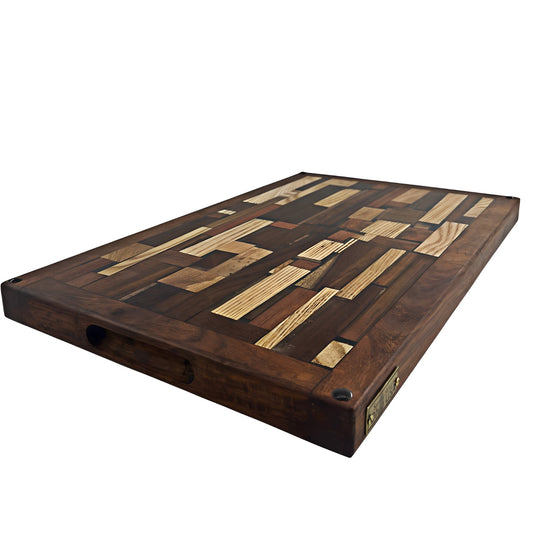 Premium Quality Tanisha Charcuterie Serving Board Crafted from Handpicked Oak and Walnut for Unmatched Durability | Multi-Purpose Serving Board | Board With Non-Slip Feet ideal for gifts