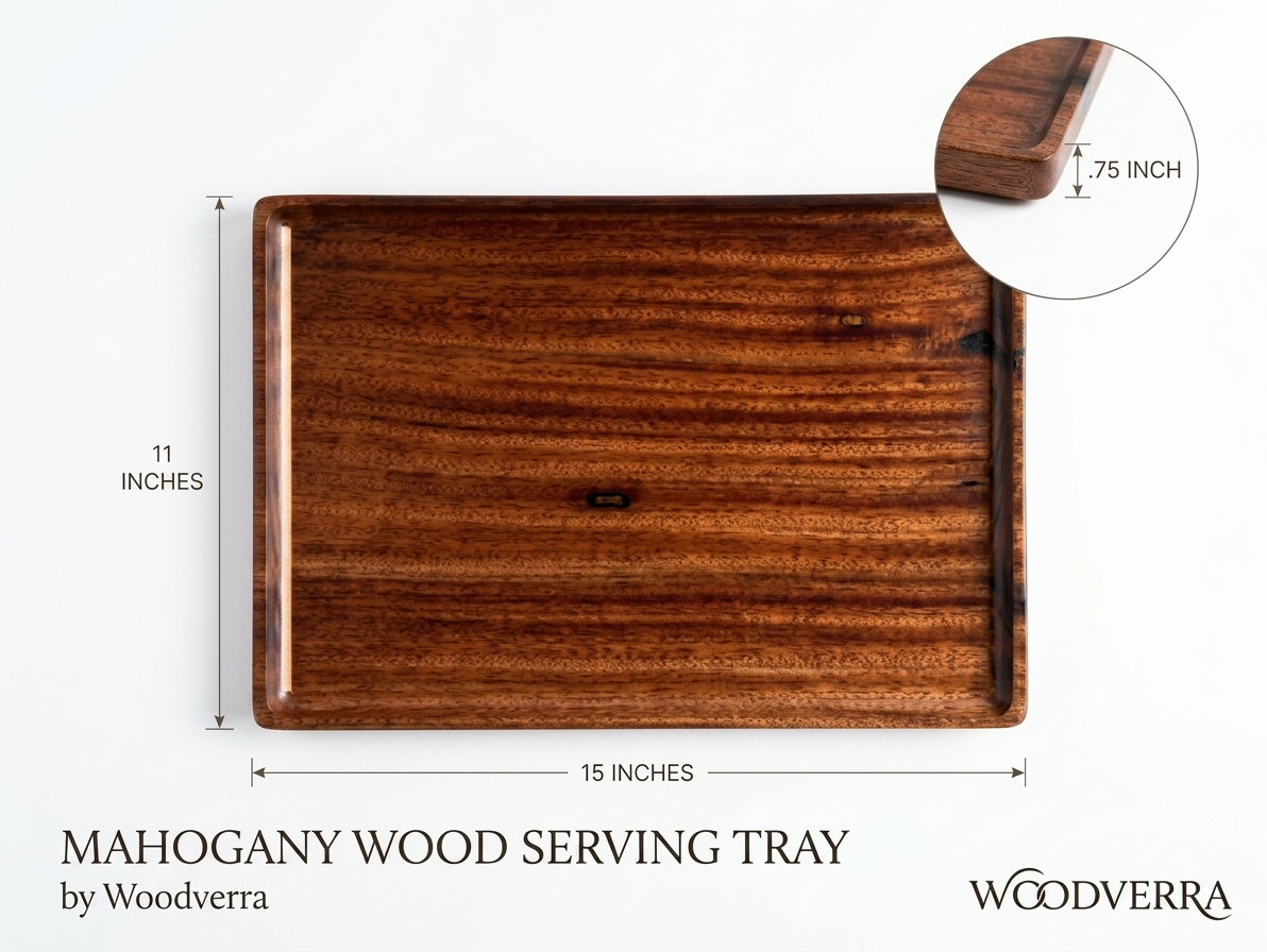 **Woodverra Mahogany Serving Tray | Timeless Style