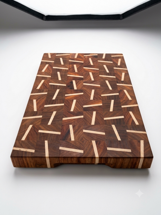 Woodverra Premium Red Blood Wood End Grain Cutting Board – 11 x 18 x 1.5 Inches | Food Grade Mineral Oil Finished | Heavy Duty Butcher Block